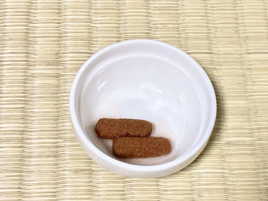 ひかりベルツノ 水に浸した後