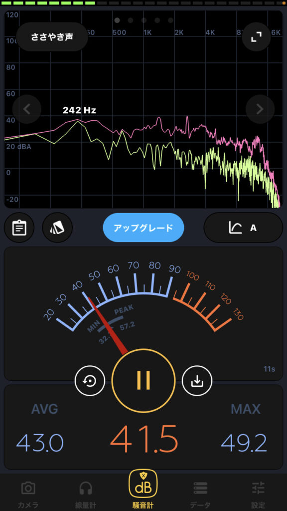 デシベルX測定結果②